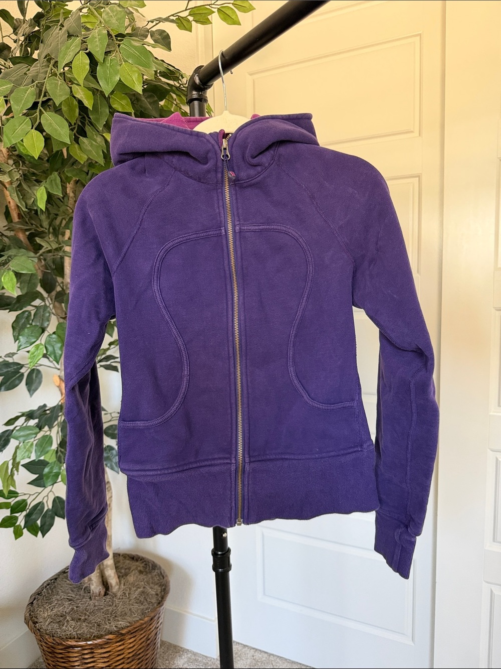 lululemon Purple Hooded Scuba Zip Jacket - Size 4